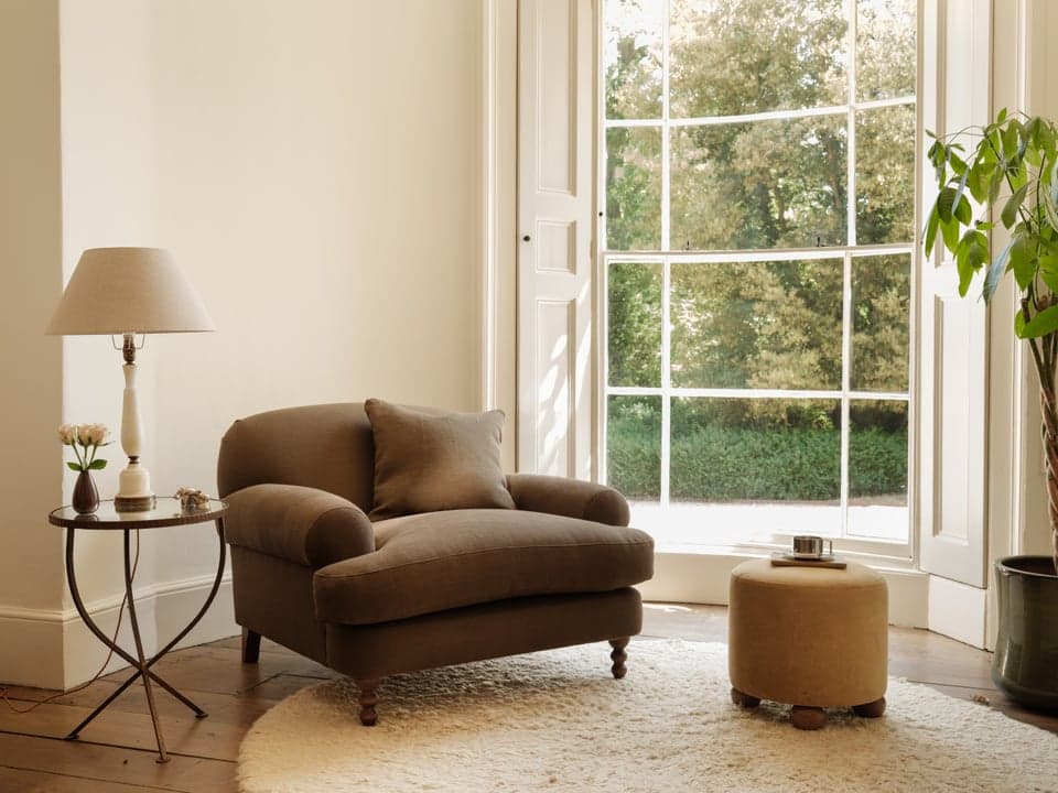 Weymoth 3 Seater Sofa Bed in 100% Linen Rosedale