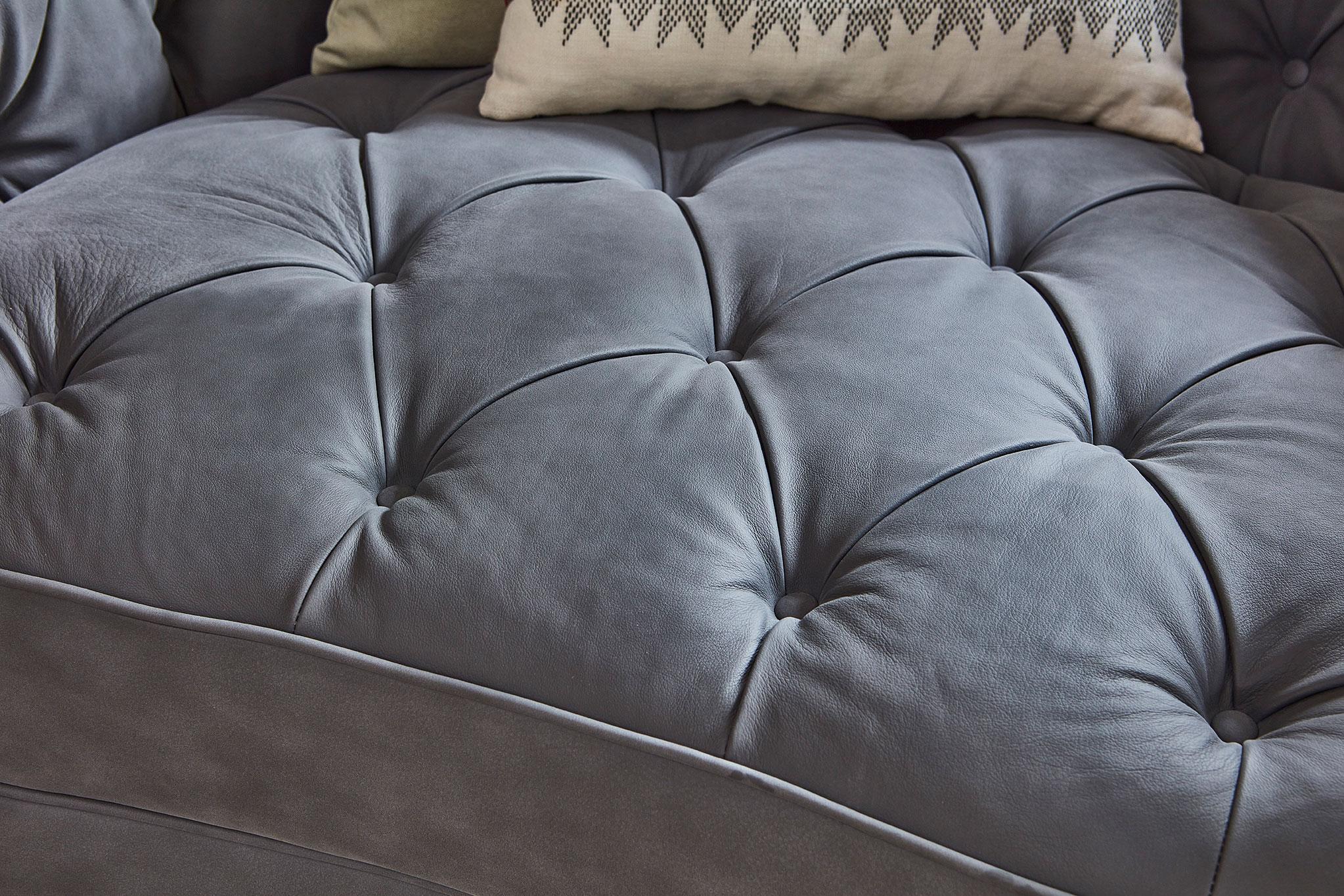 The Gosport Love Seat in Soft Touch Leather Serpantine
