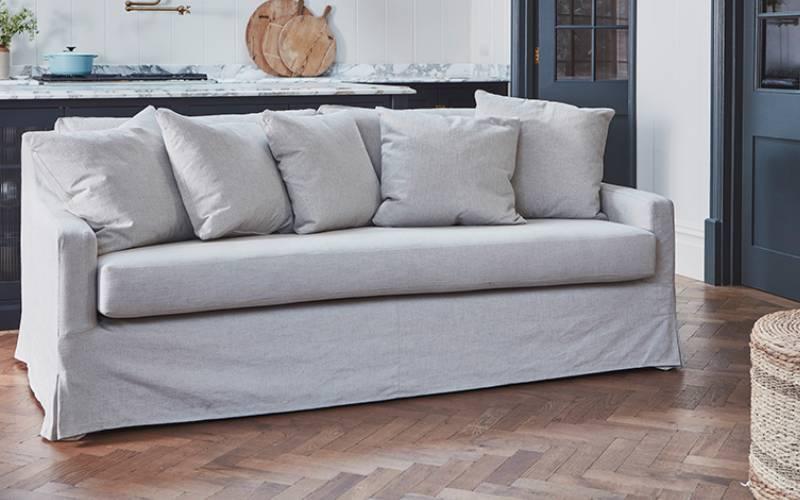 Norbury 3 Seater Sofa Bed in Washed Linen Clay