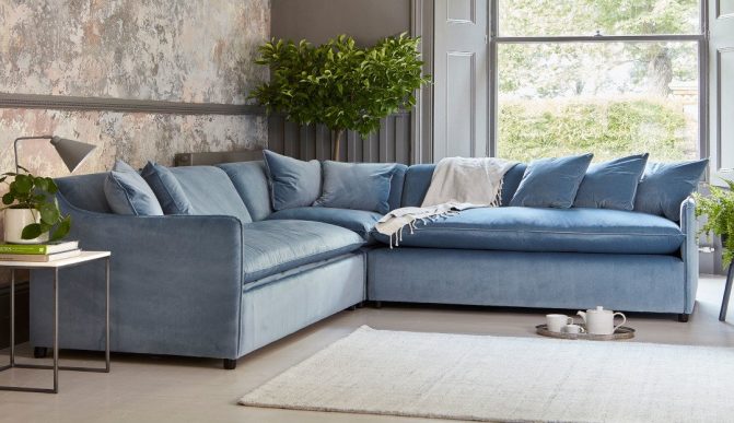 blue corner sofa 