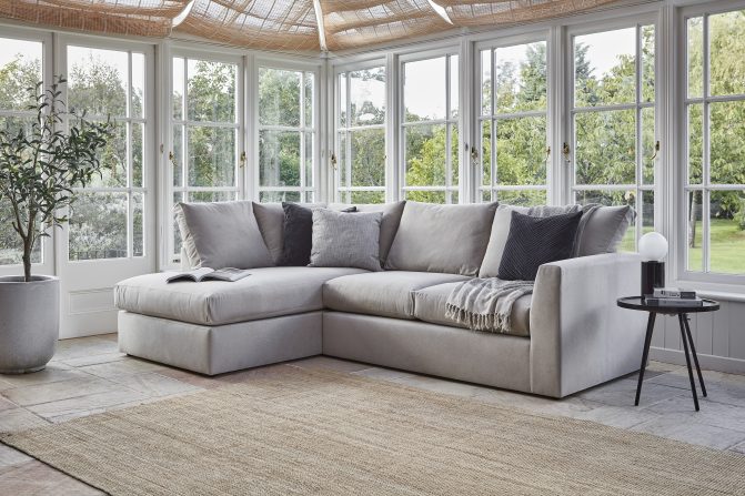 grey corner sofa